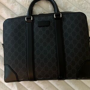 Gucci Black Patterned briefcase